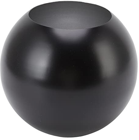 KENANLAN Vaso a sfera floreale, vaso rotondo in stile nordico, piccolo vaso per fiori in acciaio inossidabile, supporto per fiori lucido, per casa, matrimoni, feste, decorazioni natalizie (nero opaco)