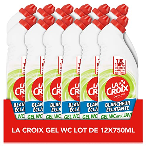 La Croix Gel Nettoyant WC Ultra WC - nettoie instantanément et élimine le tartre et la saleté -750ml - LOT DE 12