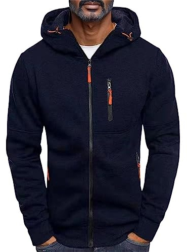 Veste en Sweat Zippé À Capuche pour Homme - Doublure Polaire avec Fermeture Éclair - Sweat-Shirt de Travail et Sport - Hoodie Pull