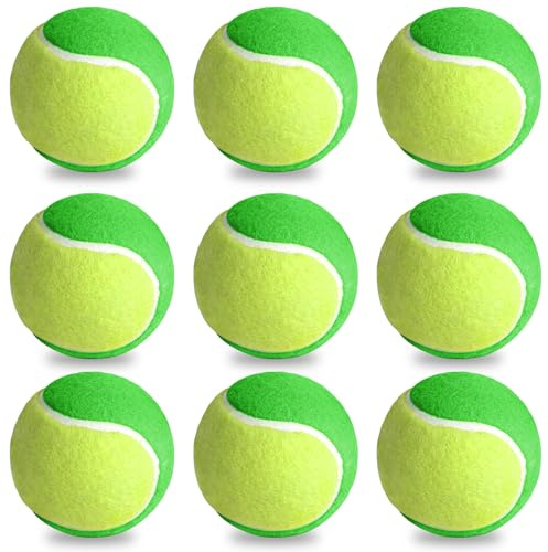 9 pelotas de tenis Stage1, pelotas de entrenamiento con un 25% de presión reducida, pelotas de tenis para principiantes, pelotas de entrenamiento de tenis, para niños, principiantes, mascotas, color