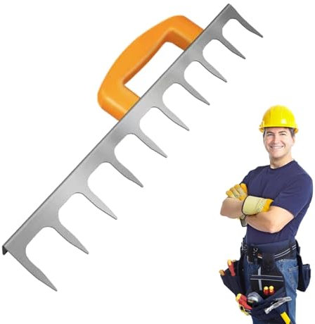 Cazzuola con denti per malta, cazzuola per livellamento per calcestruzzo,Strumento per la creazione di piastrelle preciso e di lunga durata | Cazzuola per livellamento in calcestruzzo, opzioni multipl