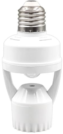 Portalámparas con sensor de movimiento atornillado - casquillo de luz con sensor de movimiento,Portalámparas E27 | 85-265V (V) Toma de bombilla para sótano, despensa, trastero, luz de garaje