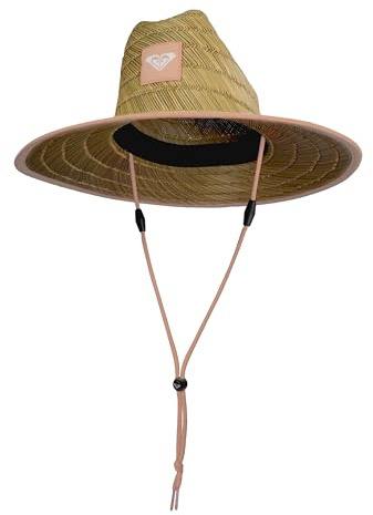 Roxy Girls' Tomboy Woven Straw Hat | Wide Brim | Adjustable | Sun Protection | Beach | Vacation | Natural - Impala