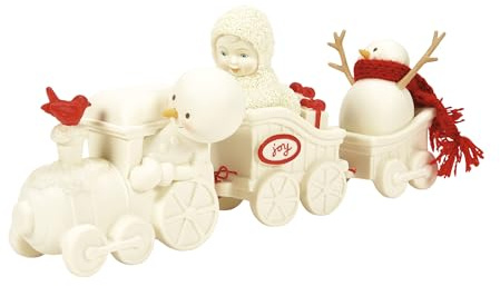 Department 56 Snowbabies Christmas Jubilee Snowbaby Train Filled with Friends Figurine, 4.02 Inch, Multicolor