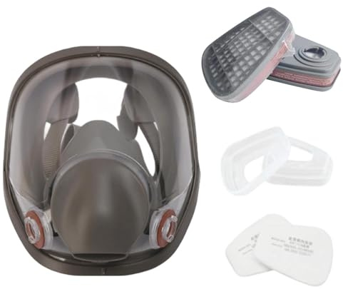 Generisch Máscara respiratoria de pintura, protección reutilizable de cara completa | Protección contra y vapores - para adultos, construcción, madera, lijado, barnizado, masilla, pulverización