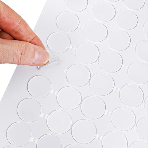 Ymapinc 300 stycken dubbelsidiga självhäftande prickar transparent avtagbara självhäftande kuddar för foton, ballonger, små figurer och juldekorationer (2 cm)