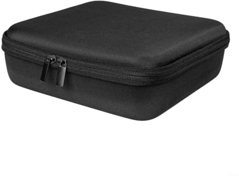 BEAZOOM Étui de rangement rigide en EVA à 4 fentes pour montres, organisateur de voyage avec poche latérale accessoires, boîte résistante aux chocs pour montres et bracelets, noir pour orange