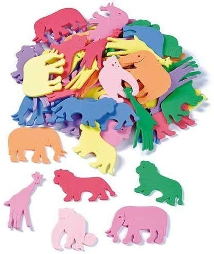 Knorr Prandell Moosgummi-Tiere, 4-5 cm, Mehrfarbig
