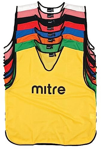 Mitre Pro Leibchen für das Fußballtraining | Leichtes Leibchen für Diverse Sportarten | Atmungsaktives Mesh-Material Fußball-Leibchen, Pink/Schwarz, Senior klein