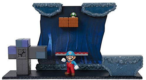 Nintendo - Playset Super Mario Underground, include Mario e i personaggi del videogioco, idea regalo per bambini e collezionisti, consigliato dai 3 anni in su