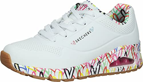Skechers Uno Loving Love, Zapatillas Mujer, White Multicolor, 38 EU