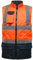 Hi Viz Super Soft Fleece Lined Bodywarmer Reversible Waterproof Gilet Hi Visibility Security Safety Workwear Waistcoat Body Warmer Padded Vests (Large, Orange/Navy)