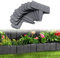 UISEBRT 10Pcs Rasenkante Kunstoff 2.5m Beeteinfassung Steinoptik Palisade Beetumrandung Mähkante Gartenzaun für Garten Border Blumenbeet, LxH 25x23cm, Anthrazit