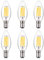 Luxvista LED Candle Light Bulb B15 SBC Small Bayonet Cap Warm White 2700K,4W B15d LED Filament Candle Bulb Dimmable,40W Incandescent Equivalent,C35 Bulb for Chandeliers,Ceiling Light (6- Pack)