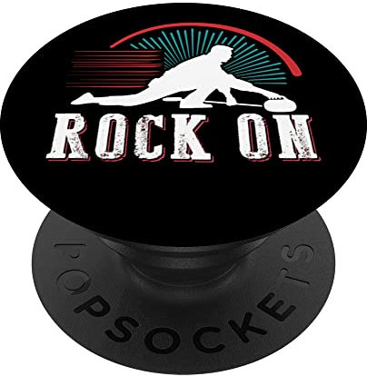 Curler Curling Rock Wintersport Curlingstein Wischen Besen PopSockets mit austauschbarem PopGrip