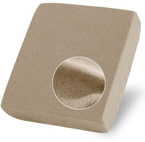 StangH Linen Sofa Cushion Covers - Sofa Furniture Protector Non-Slip Washable Covers with Elastic Band for Bedroom Chair Seats, Suitable for Pets Dogs Kids, Camel 1 Piece