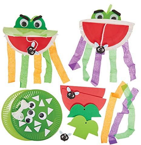 Baker Ross FX771 Venus Fly Trap Plate Kits - Pack of 4, Paper and Card Crafts for Kids