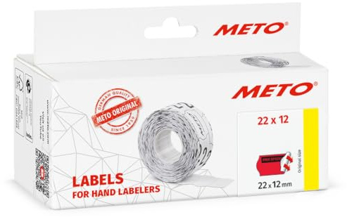 Meto Preisauszeichner Etiketten - Vordruck « Prix Spécial » (22x12 mm, 1-Zeilig, 6.000 Stück, fluor gelb, permanent, Preisetiketten für Meto, Contact, Sato, Avery, Tovel, Samark etc.)