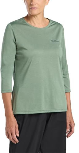 Jack Wolfskin Damen Crosstrail 3/4 W T-Shirt, Eucalyptus, L EU