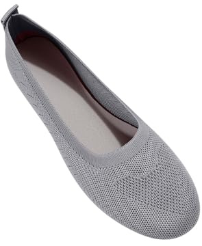 Womens Ballet Flats UK Sale, Foldable Ballerina Shoes Work Smart Office Formal Shoe Ladies Flat Knit Dress Shoes Roll up Shoes Comfort Slip On Flats Round Toe Ballerinas Comfort Walking Loafers