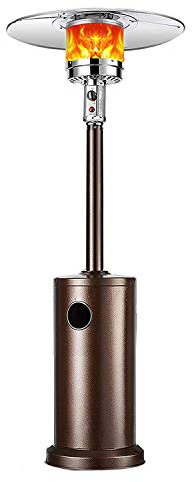 ANAIUCY Parasol d'extérieur chauffant à gaz – Chauffage de terrasse étanche avec contrôle de la température, interrupteur de flamme/roues pour tonnelle, jardin, camping, gaz liquéfié