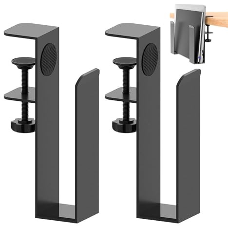 Generic Soporte lateral para laptop debajo del escritorio, sin taladro, organizador de escritorio lateral sin taladrar para