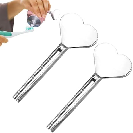 Exprimidor De Rodillo De Pasta De Dientes, 2 Piezas De Llave Para Apretar El Tubo De Pasta De Dientes, Aparatos Para Apretar De Pintura De Tubo De Acero Inoxidable, Exprimidor Dispensador