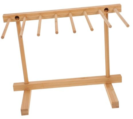 GREENADSCAPE Wiederverwendbarer Nudelständer aus Buchenholz Pasta Trockengestell mit Abnehmbarem Design für Küche zum Trocknen von Spaghetti und Anderen Teigwaren