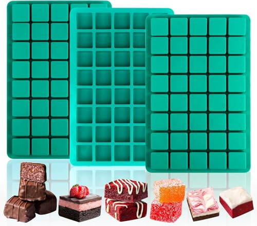 lomdung 3 st 40 hålor chokladsilikonform, Ailikonugnsformar med non-stick beläggning, godisformar, för hemlagad choklad, godis, desserter, gelé