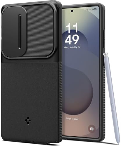 Spigen Optik Armor Case Compatible with Samsung Galaxy S25 Ultra - Black