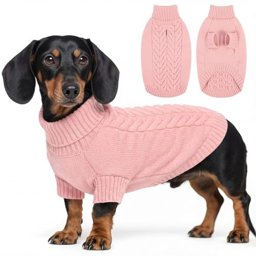 ASENKU Jersey Perro Mediano,Suéter para Perros Gato Cálido Ropa de Invierno,Abrigo para Mascotas para Bulldog Frances,Chihuahua,Teckel, L