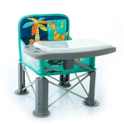 ebebek baby plus Picnic Booster Highchair | Highchair Portable Seat Chair | Compact Fold with Straps for Indoor Outdoor Use | Foldable High Chair Toddler Seat for Eating (Multicolored)