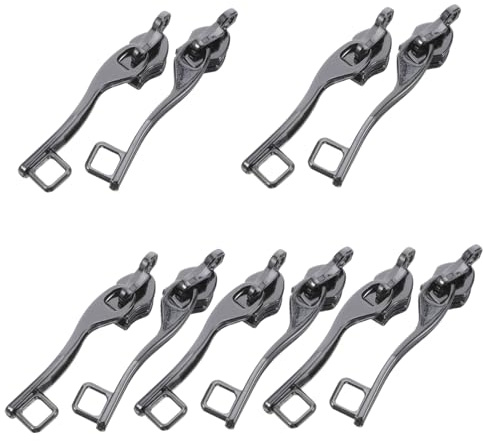 NOLITOY 5Pairs Zipper Pulls Replacement Double Layer Lockable Slider for Luggage Suitcases and Travel Bags Quick Installation Secure Single Lock Design