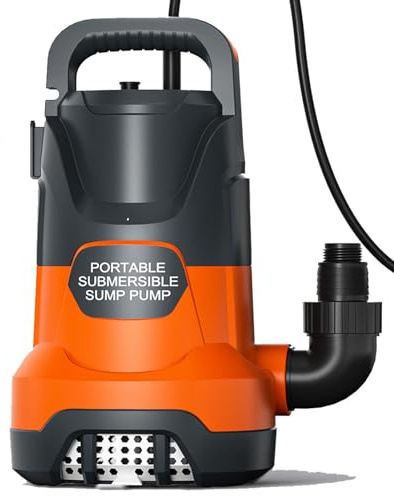 SHANGDA Sump Pump 1HP Clean/Dirty Portable Submersible Water Pump Electric