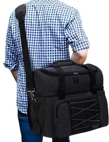 Sac fourre-tout de bowling – Sac fourre-tout à double boule, séparateur | rembourré et porte-balles | Sac de bowling durable pour 2 balles pour homme, sac de sport portable pour accessoires de bowlin