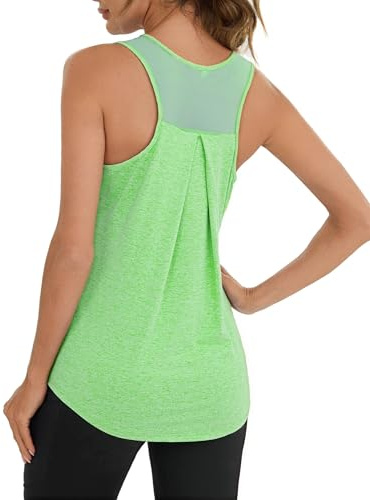 Terecey Canotta Sportiva Donna Palestra Fitness Allenamento Traspirante | Schiena Racerback, Pannello in Rete, Vestibilità Comoda, Movimento Libero, Palestra, Yoga, Allenamento