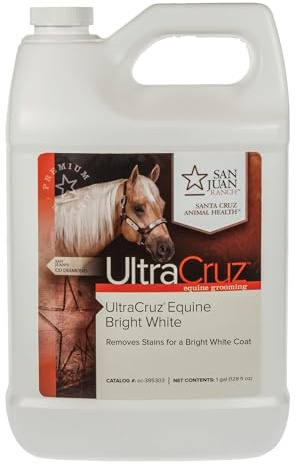 UltraCruz® Champú Equino Blanco Brillante para Caballos, 1 galón