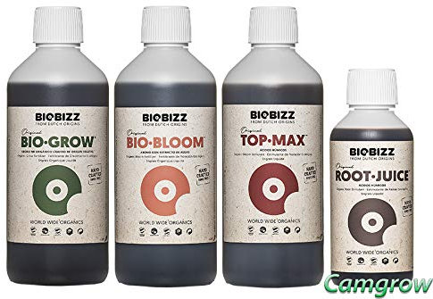 BioBizz - Organic Starter Packs of 1L & 5 Litre Nutrients & Soil Hydroponics (Bio Grow&Bloom + Top max 500ml + Root-juice 250ml)