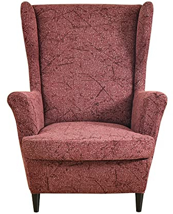 CHNSHOME Fundas de sillón orejero elástica 1 Plaza Funda para sillas de Orejas 2 Piezas Cubre Sillón Fundas para sillas con Respaldo de alas