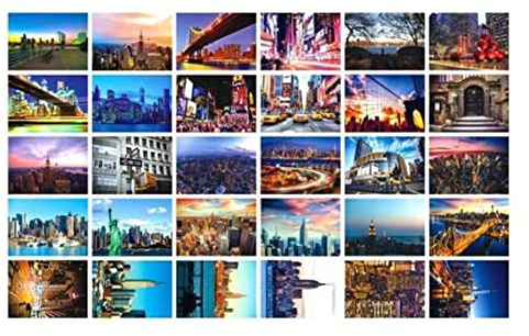 Fendawn Strive Cartoline artistiche retrò con paesaggi di viaggio, 30 pezzi, America