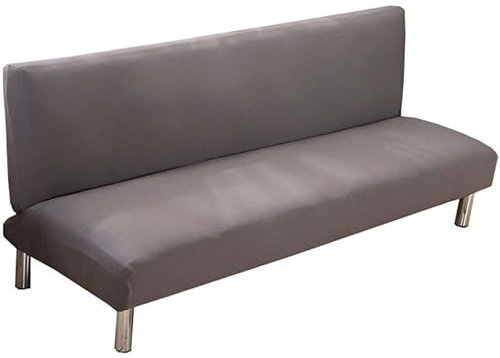 JORTUIO Sofabezug ohne Armlehne Stretch Couchbezug ohne Armlehne 3/2 sitzer Armless Schlafsofa-Bezüge Moderner Armless Futon Sofahusse Spandex Protector (Color : #15, Size : 120-150cm)