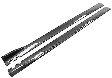 Auto Kohlefaser Seitenschweller Verlängerungskörper-Schürzen Kit, für Audi A1 A3 A4 A5 A6 A7 A8 B6 B7 B8 B9 C6 C7 C8 D3 D4 D5 D6-Seiten Splitterplatte Lippenschutz Kratzfest,A-2M