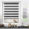 Doppelrollo Klemmfix ohne Bohren Rollos für Fenster ohne Bohren mit Bohren Anthrazit 70x180cm(BxH)-Stoffbreite 66cm Rollo Fensterrollo Klemmrollos Fensterrollo innen lichtdurchlässig & verdunkelnd