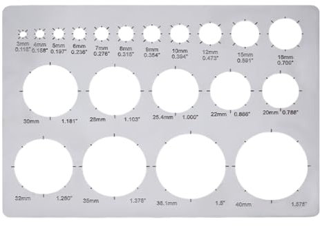 UNICRAFTALE Modelli In Metallo Stencil In Acciaio Inossidabile Righello Circolare Tracciatori Circolari Modelli per Stencil Modelli Circolari per Intaglio e Disegno
