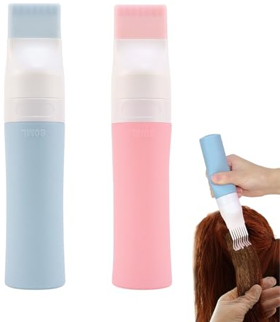 LBJFYHJN Lot de 2 applicateurs, flacon huile capillaire, coloration, shampoing, pinceau