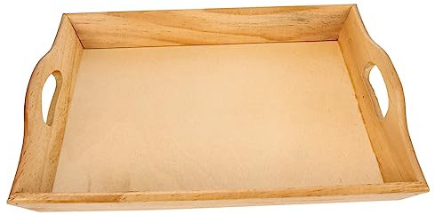 TOPPERFUN Bandeja De Madera Para Servir Té y Postre Bandejas De Desayuno Para Fiestas