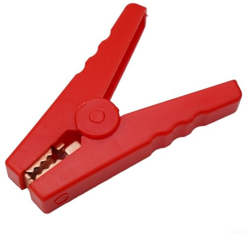 Morsetti a coccodrillo da 100 A per uso automobilistico, morsetti a connessione rapida (rossi)