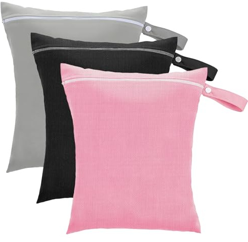 CTYUEYUN 3Pcs Wet Bags for Swimming,40 x 30 cm Waterproof Wet Dry Bags