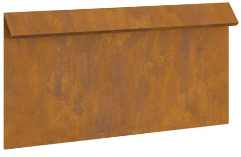 vidaXL Snigelstaket, 16 st rostat 50 x 3,5 x 25 cm, trädgård och terrass, modern snigelbarriär, hållbar ytterkant, landskapsskydd