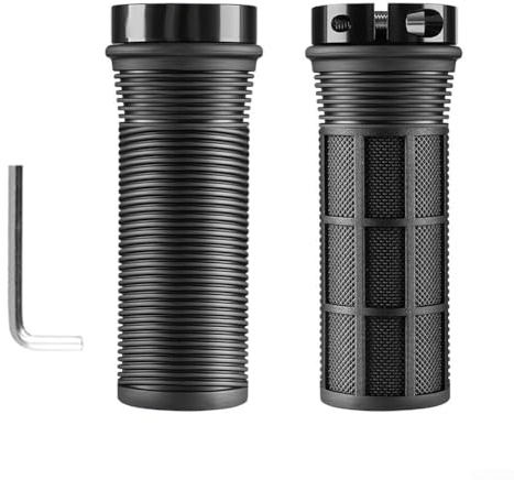 Empuñaduras de bicicleta para niños, empuñaduras antideslizantes de TPR suave con anillo de bloqueo de aleación, 22.2 mm de diámetro, empuñaduras de bicicleta para niños, scooter de montaña, color